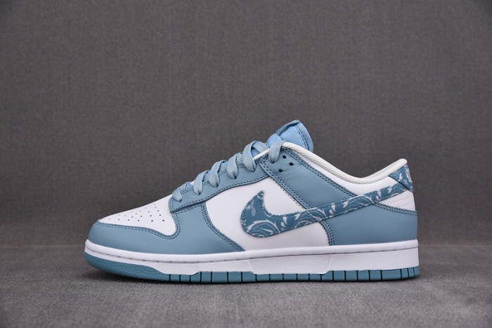 nike dunk low essential paisley pack worn blue