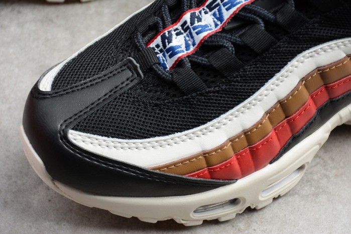 nike air max 95 “pull tab” pack black/ sail-ale brown-gym red aj4077-002