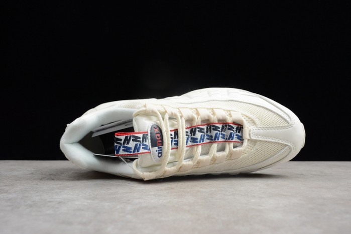 nike air max 95 tt "pull tab" white/ gym blue - gym red aj1844-101